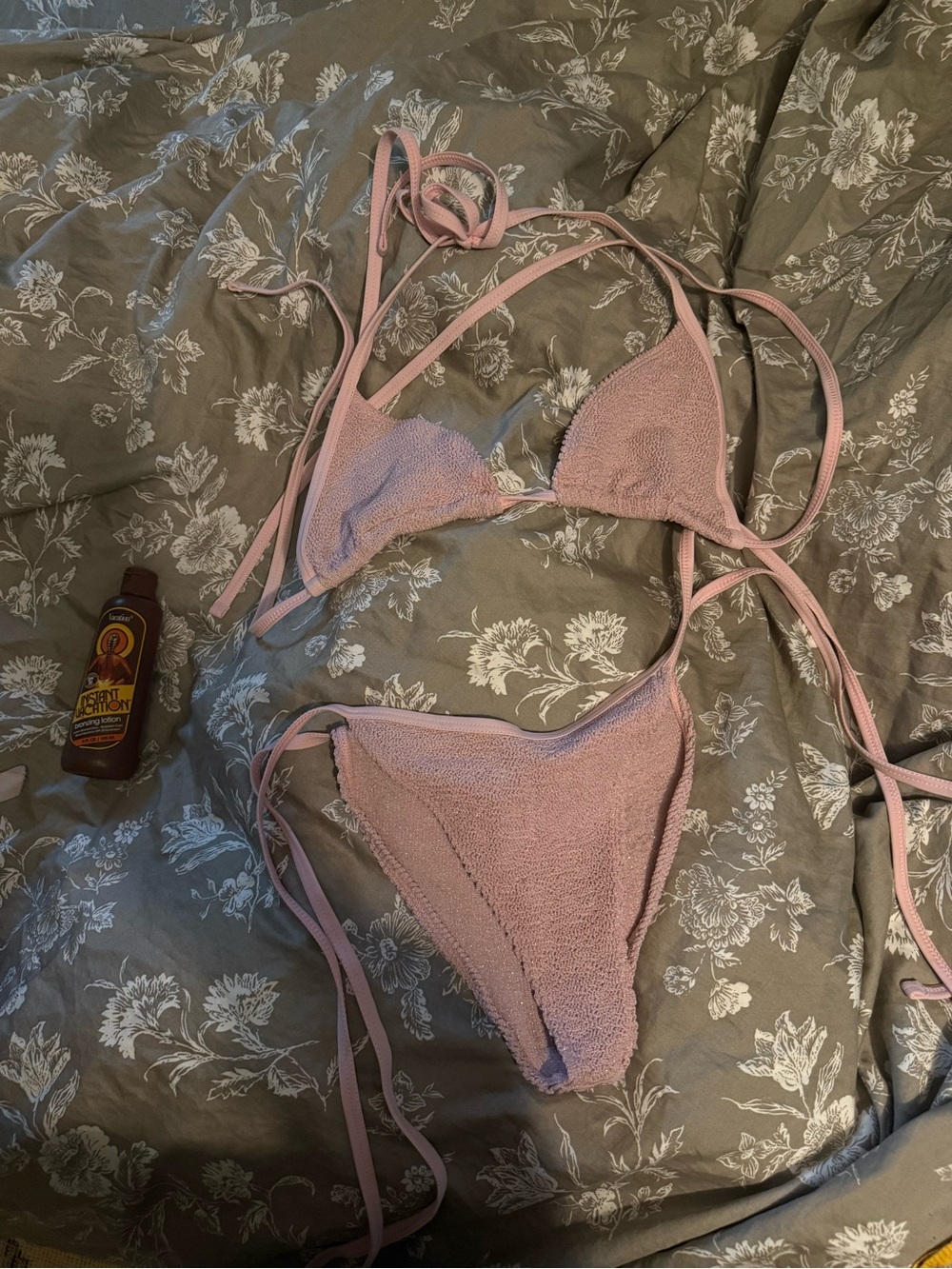 Youswim Shimmer Light Pink Bikini Top